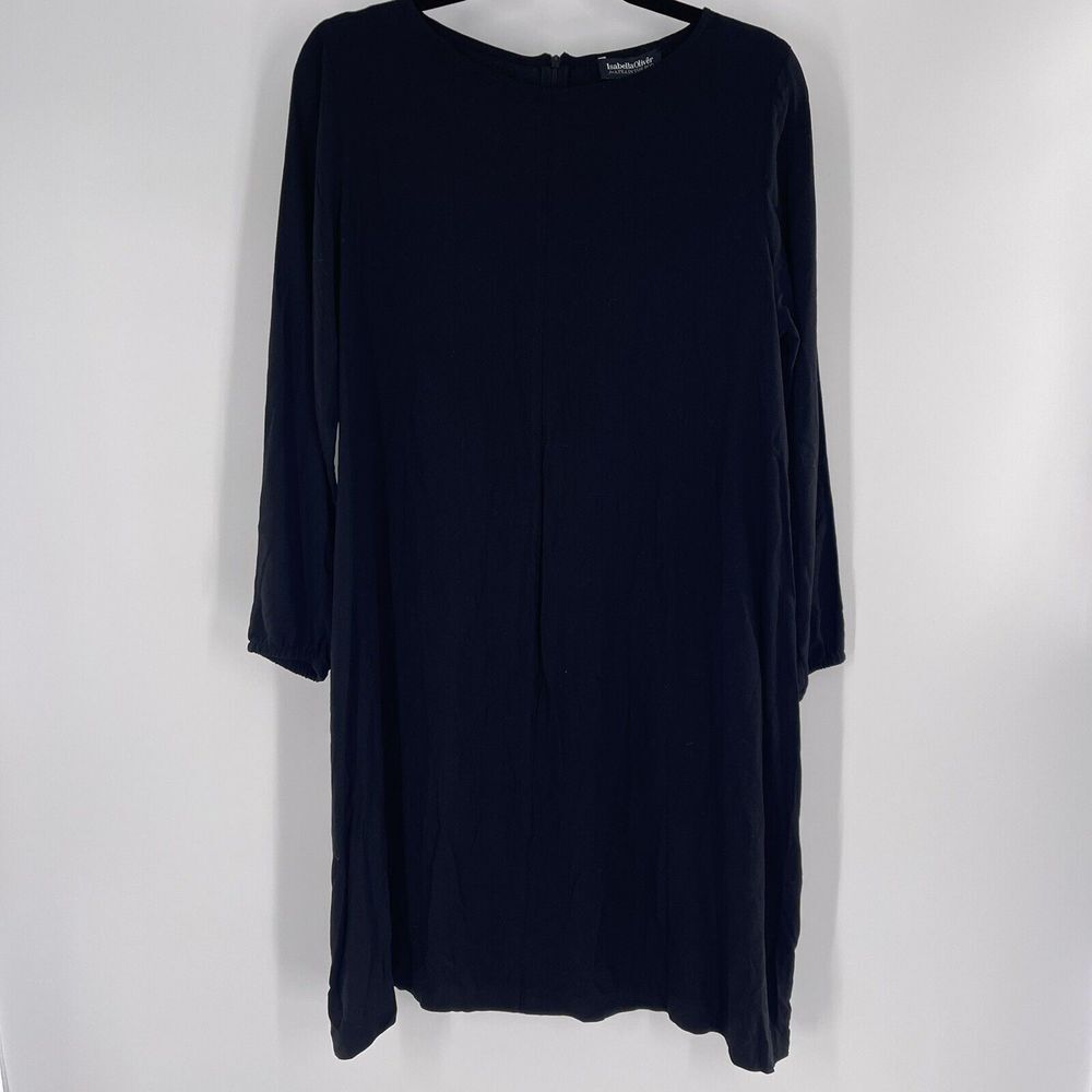 Isabella Oliver Womens Dana Maternity Dress LongSleeve Size 2 Black A-Line Crepe